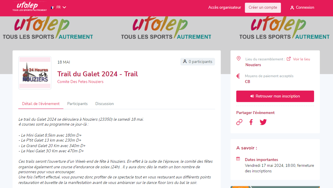 Inscription trail 2024 ufolep